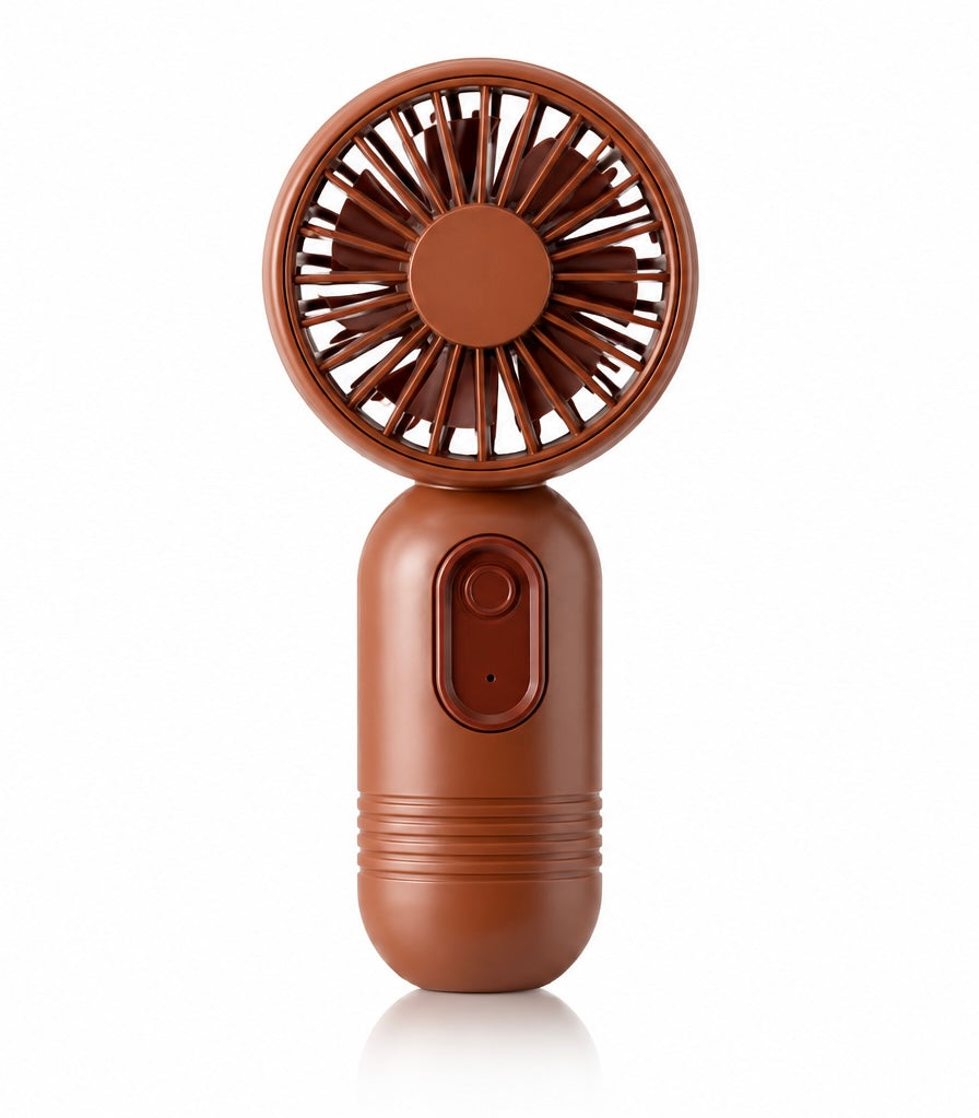 Brown Mini Handheld Fan