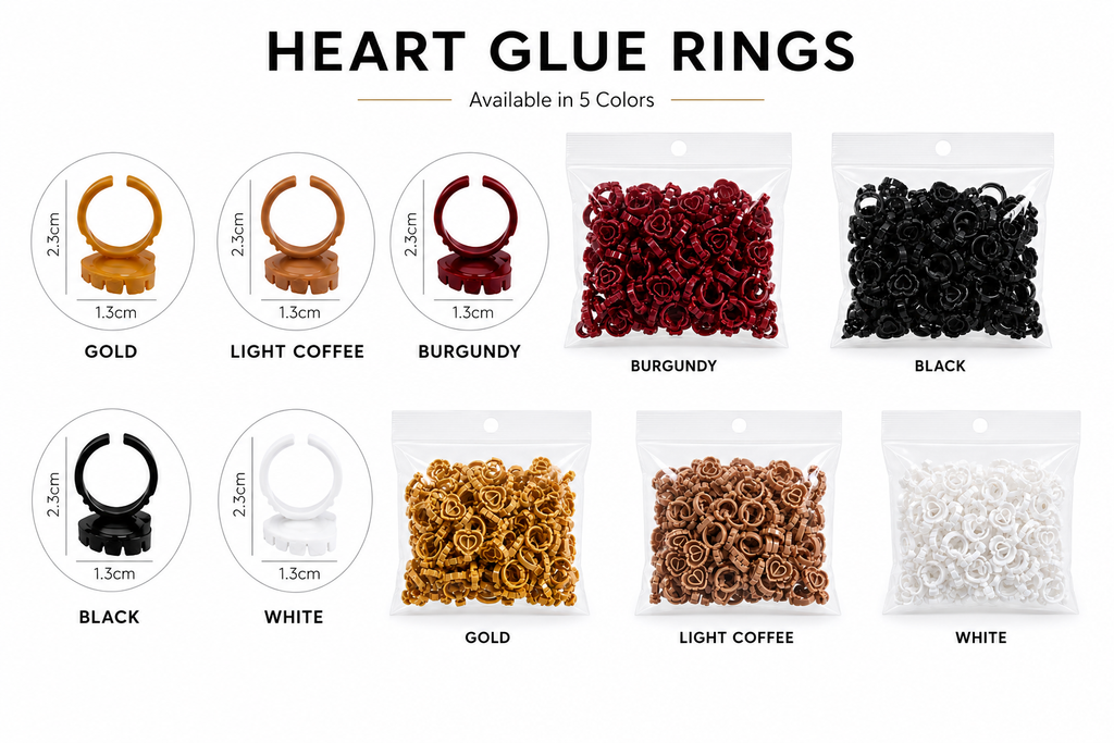 Heart Glue Rings